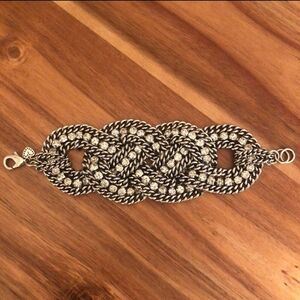 stella & dot | Petra Braided Rhinestone Bracelet | 7.5” Adjustable